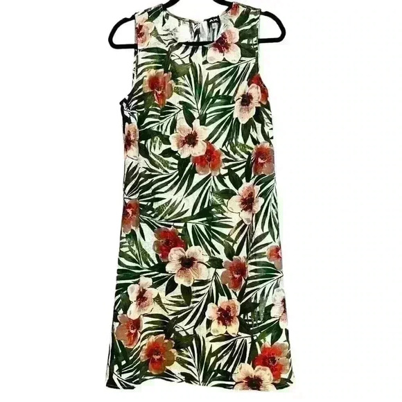 Anne‎ Klein Size 10 Floral Hawaiian Dress Vacation Resort Beach Wear - Picture 1 of 12